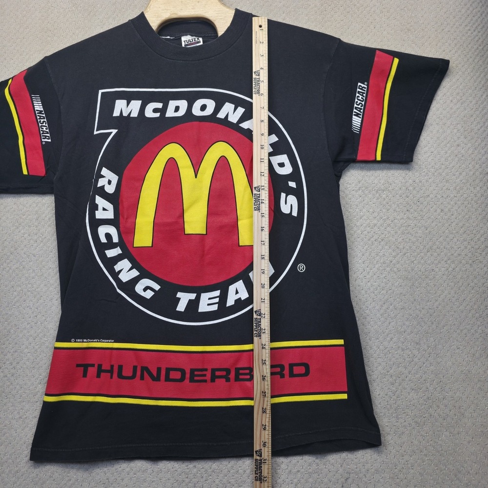 Vintage 1995 Bill Elliott T-Shirt XL NASCAR McDonald's All Over Print USA Made‎ - Picture 8 of 9